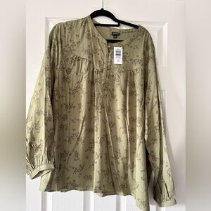 Torrid Sage Floral Blouse